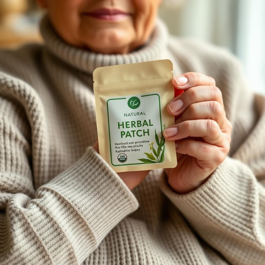 Frau hält Natura Patch Verpackung in der Hand